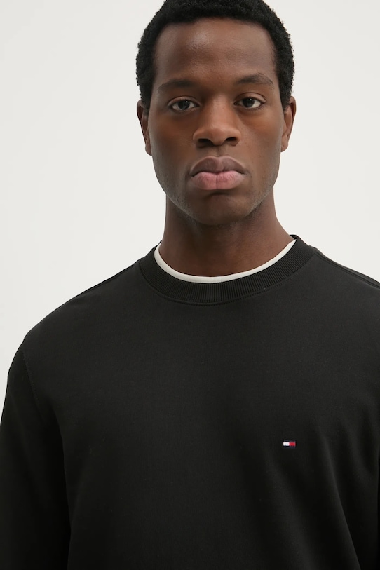 Tommy Hilfiger hanorac de bumbac negru MW0MW37237