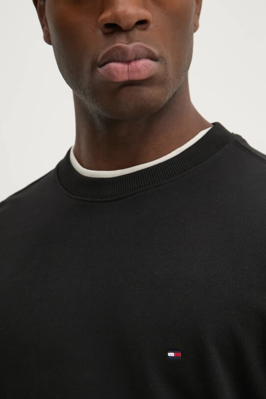Tommy Hilfiger hanorac de bumbac MW0MW37237 negru