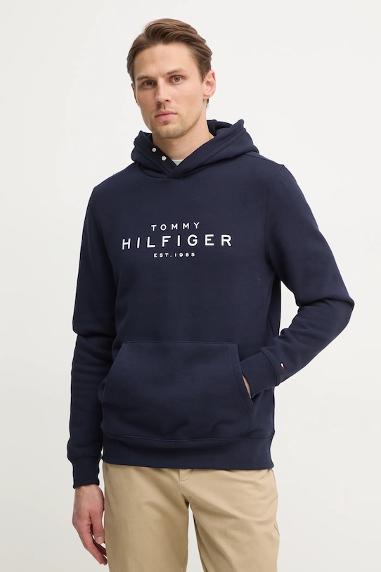 Μπλούζα Tommy Hilfiger με κουκούλα σκούρο μπλε MW0MW37455