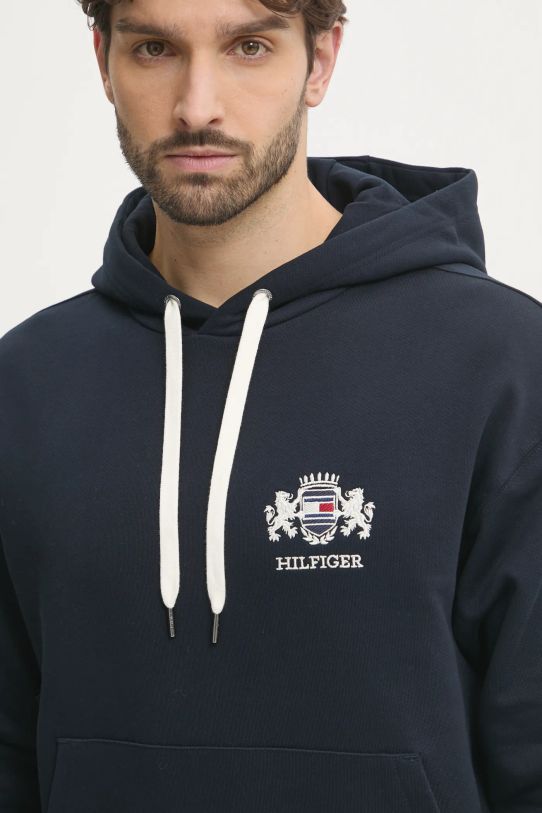 Tommy Hilfiger hanorac de bumbac bleumarin MW0MW37462