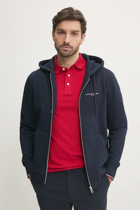 Tommy Hilfiger bluza z kapturem granatowy MW0MW37687