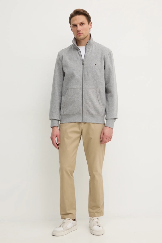 Mikina Tommy Hilfiger MW0MW38083 šedá SS25