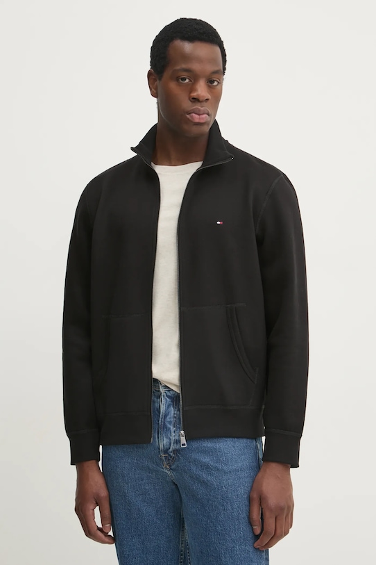 Mikina Tommy Hilfiger bez kapuce černá MW0MW38083