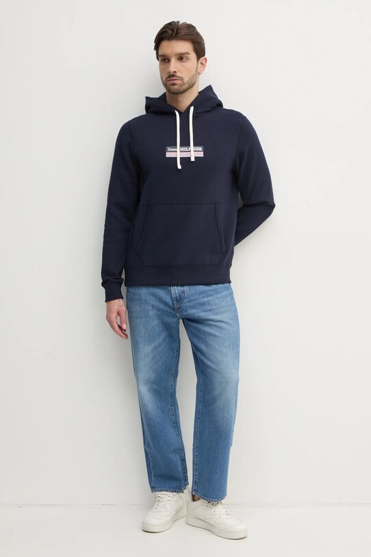 Mikina Tommy Hilfiger MW0MW38331 námořnická modř SS25