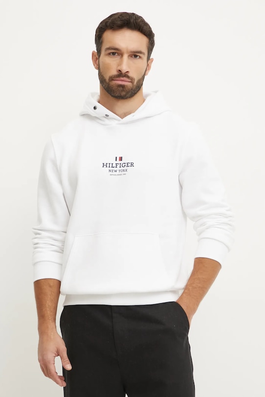 Tommy Hilfiger bluza z kapturem biały MW0MW39050