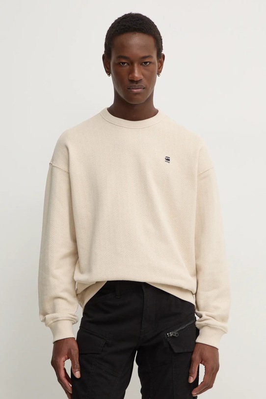 Odzież G-Star bluza bawełniana D25135.D557 beżowy