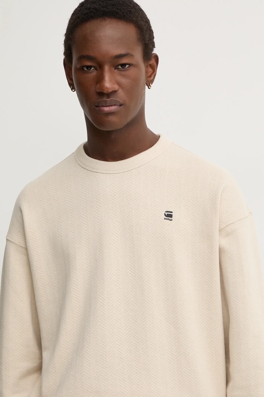 G-Star bluza bawełniana beżowy D25135.D557