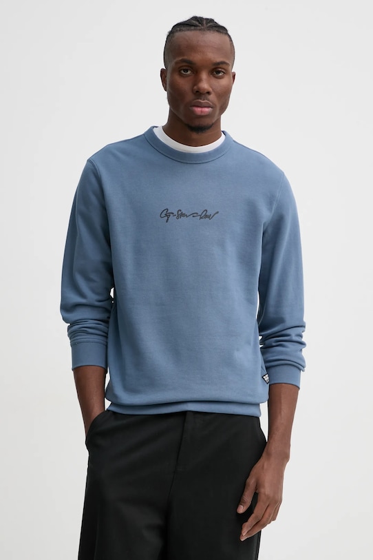 G-Star hanorac de bumbac print albastru D26407.D257