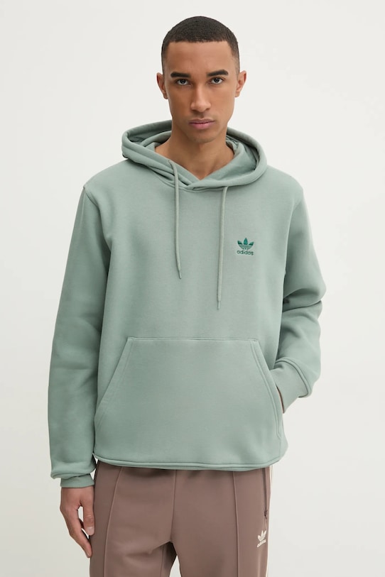 Pulover adidas Originals Essential S kapuco zelena JD2400