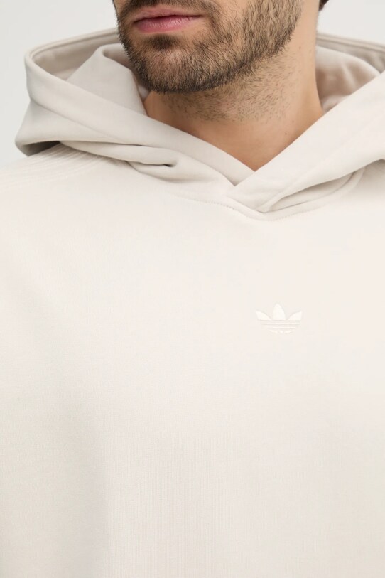 Дитяча бавовняна кофта adidas Originals Essential бежевий JD3299