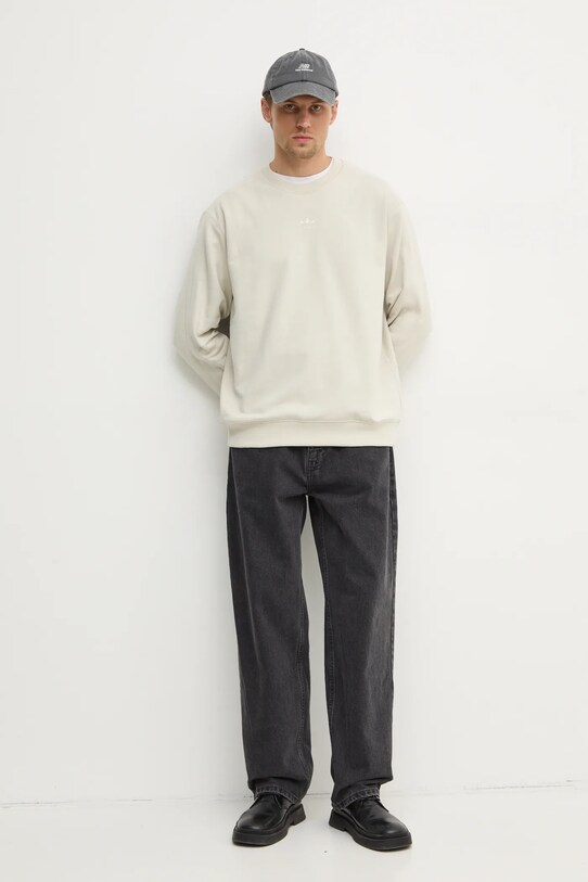 Хлопковая кофта adidas Originals Essential JD3304 бежевый SS25
