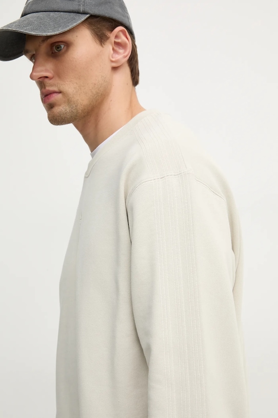 Бавовняна кофта adidas Originals Essential бежевий JD3304