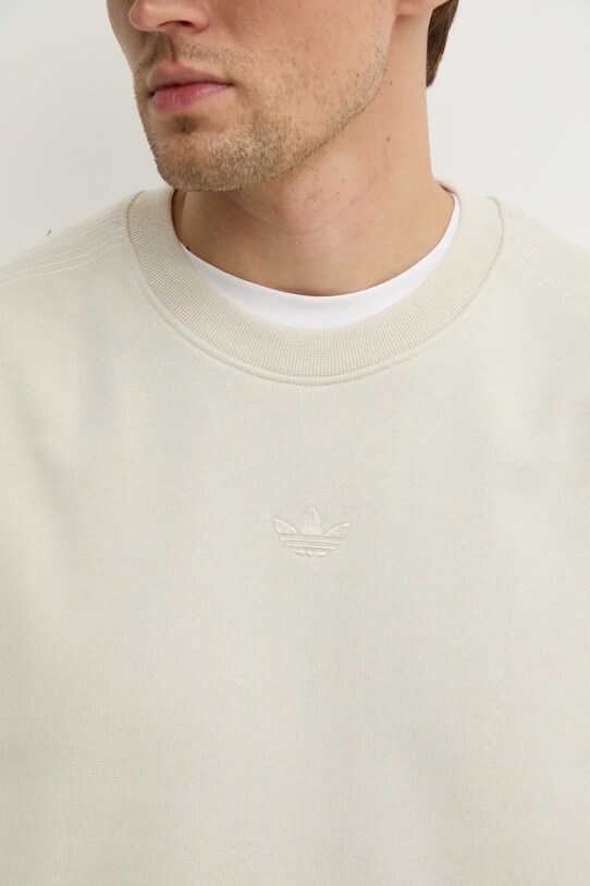 Бавовняна кофта adidas Originals Essential JD3304 бежевий