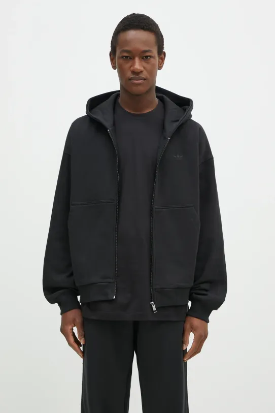 Bavlnená mikina adidas Originals Essential jednofarebný čierna JC9579