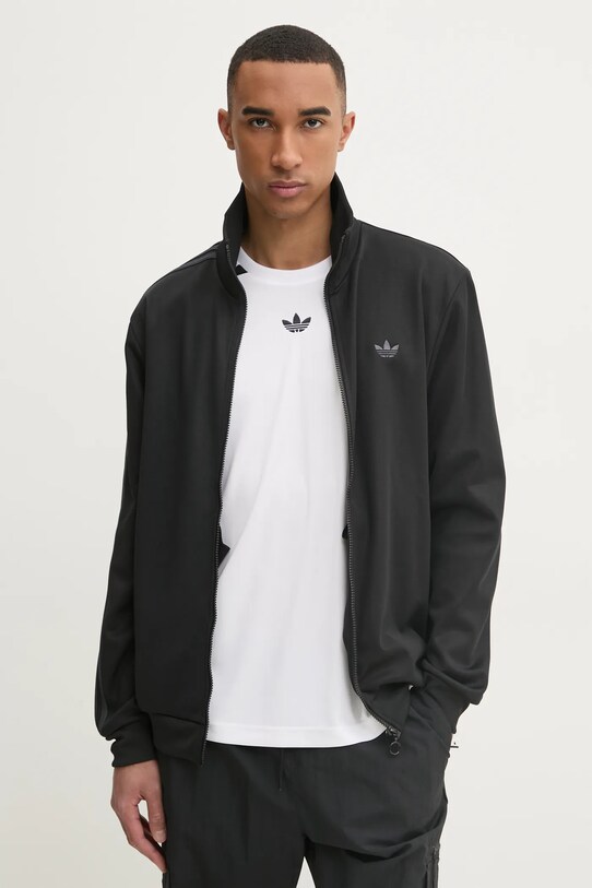 adidas Originals bluză BB TT imprimeu negru JC7417