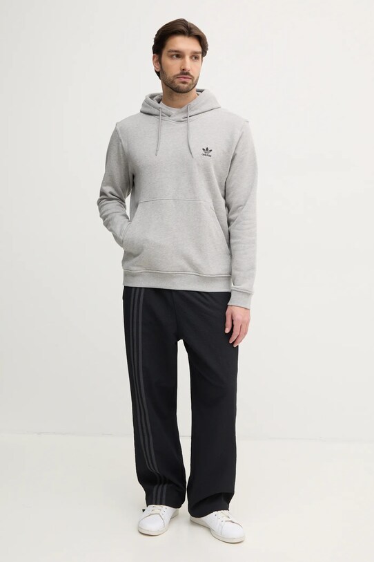 adidas Originals hanorac de bumbac Essential JD2405 gri SS25