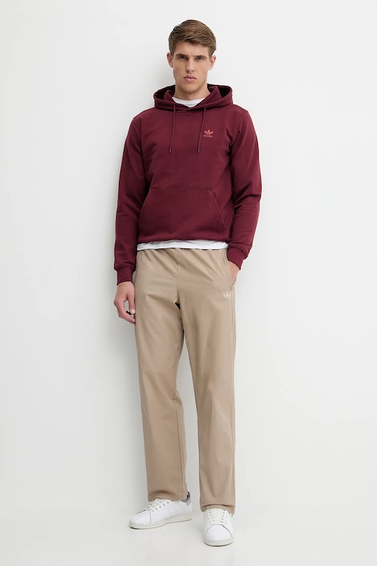 Bavlnená mikina adidas Originals Essential JD2409 burgundské SS25