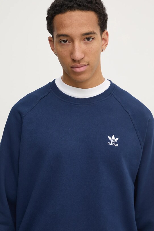 adidas Originals hanorac de bumbac Essential bleumarin JD2414