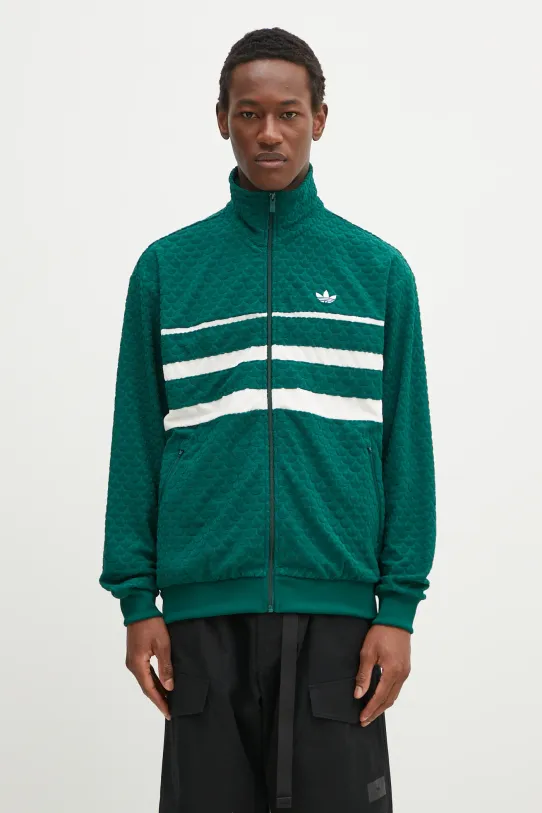 adidas Originals felpa Q12 MONOGRAM T stampa all-over verde JD0696