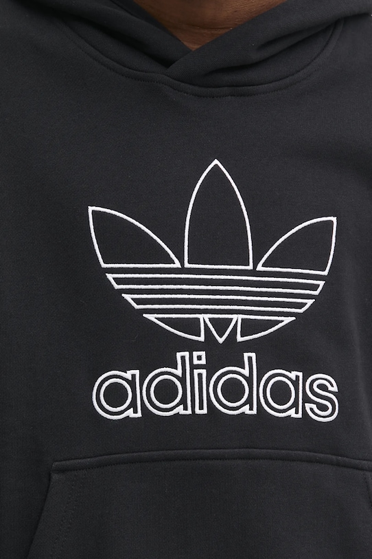 Хлопковая кофта adidas Originals OUTL TREF HDY JP1079 чёрный