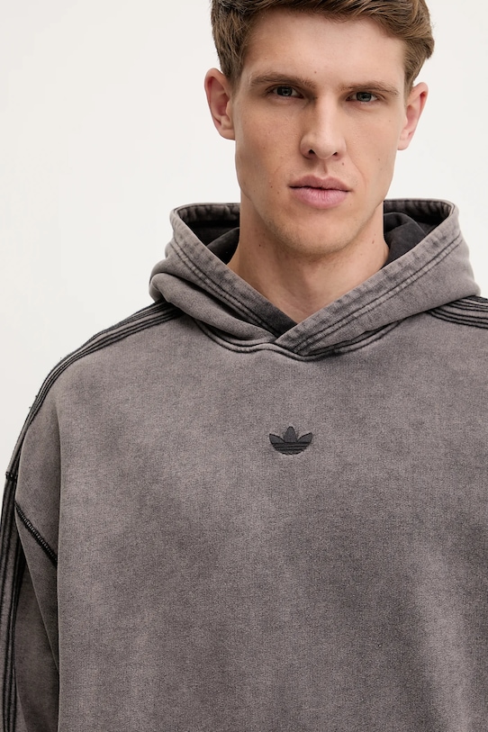 Bavlnená mikina adidas Originals Essential sivá JD0245