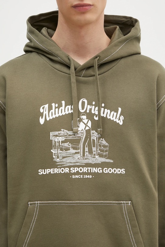 Хлопковая кофта adidas Originals Wabash зелёный JP4482