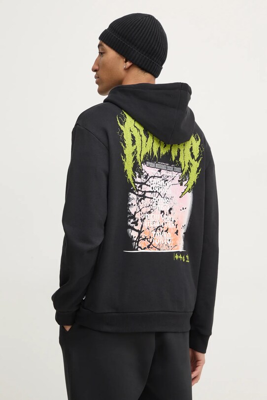 Хлопковая кофта adidas Originals Q12 TS DEATH ho с капюшоном чёрный JN5703