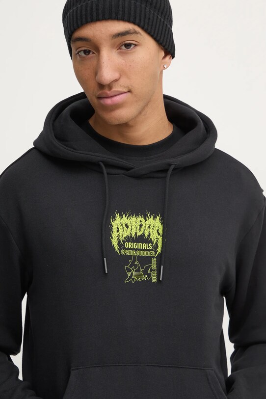 Хлопковая кофта adidas Originals Q12 TS DEATH ho чёрный JN5703