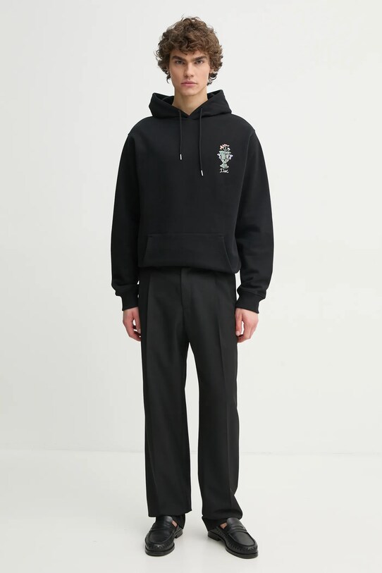 Хлопковая кофта Drôle de Monsieur Le Hoodie Vase F.HO174.CO127.BL чёрный SS25