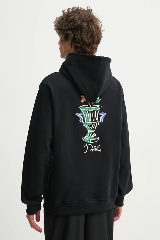 Одежда Хлопковая кофта Drôle de Monsieur Le Hoodie Vase F.HO174.CO127.BL чёрный