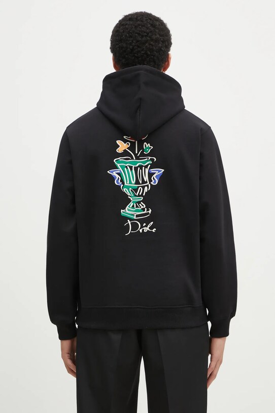 Odzież Drôle de Monsieur bluza bawełniana Le Hoodie Vase F.HO174.CO127.BL czarny