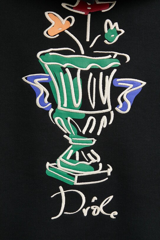 Хлопковая кофта Drôle de Monsieur Le Hoodie Vase F.HO174.CO127.BL