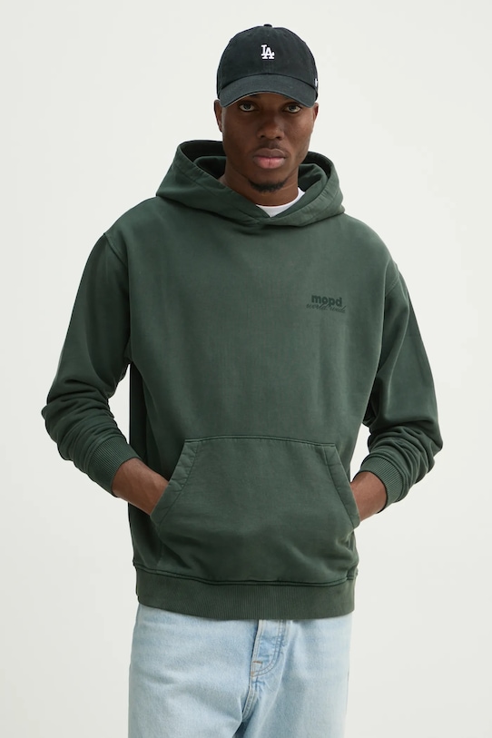 Bavlněná mikina Marc O'Polo s kapucí zelená 5000005459