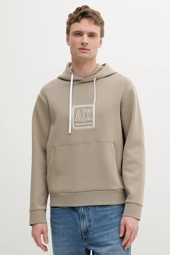 Armani Exchange bluza z kapturem beżowy XM000482.AF10818