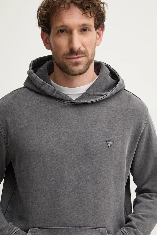 Бавовняна кофта Guess сірий M5RQ01.KC2B1