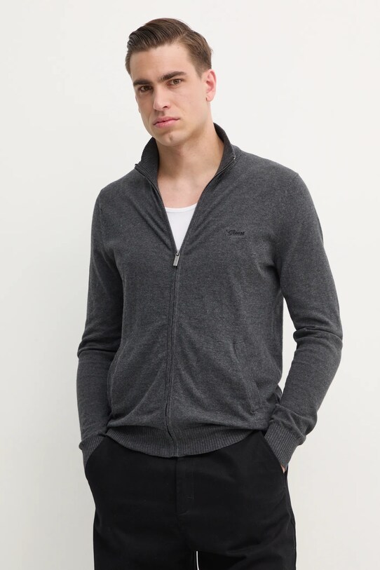 Guess sweter FARLEY bawełna szary M5RR04.Z3KI1