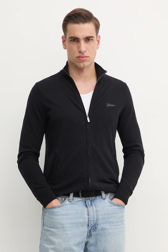 Guess sweter FARLEY bawełna czarny M5RR04.Z3KI1