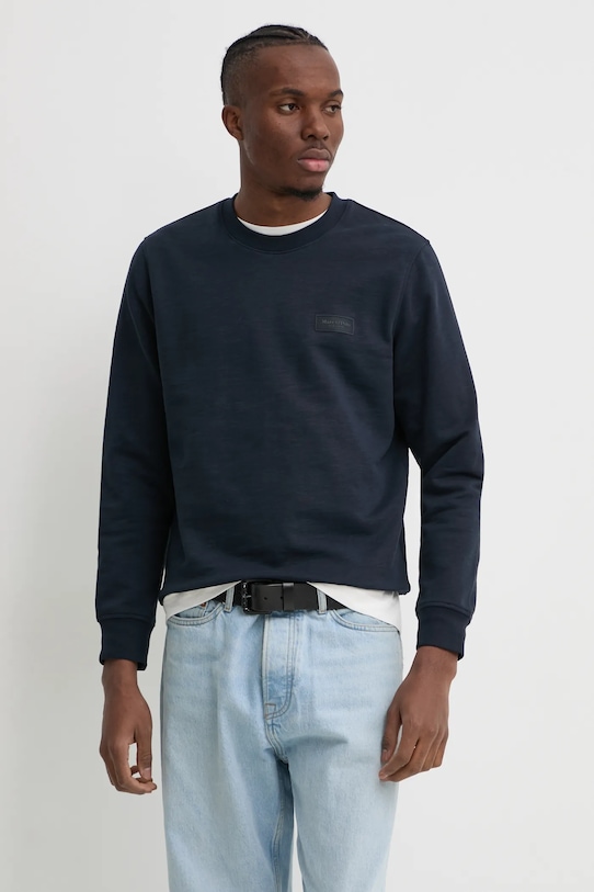 Βαμβακερή μπλούζα Marc O'Polo βαμβάκι σκούρο μπλε 520401554054