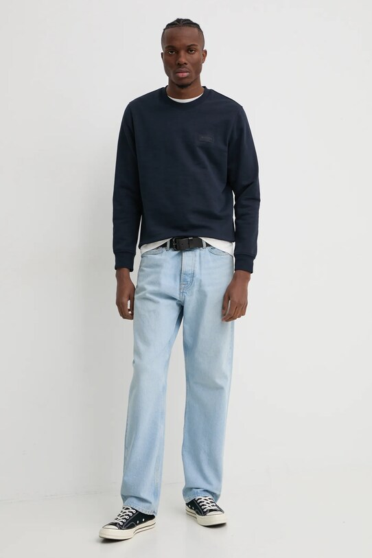 Marc O'Polo hanorac de bumbac 520401554054 bleumarin SS25