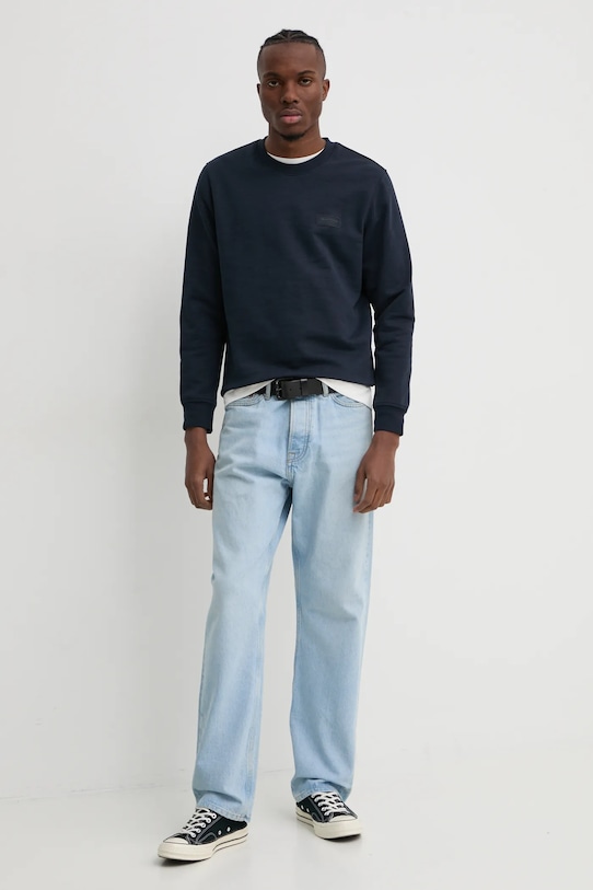 Βαμβακερή μπλούζα Marc O'Polo 520401554054 σκούρο μπλε SS25