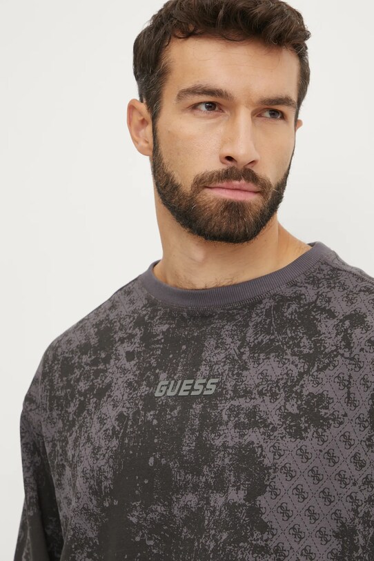 Guess hanorac de bumbac GOTAM negru Z5RQ17.K9YI1