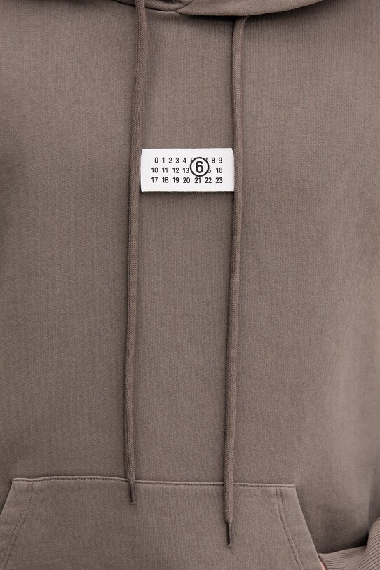 MM6 Maison Margiela hanorac de bumbac SH0GU0018 maro
