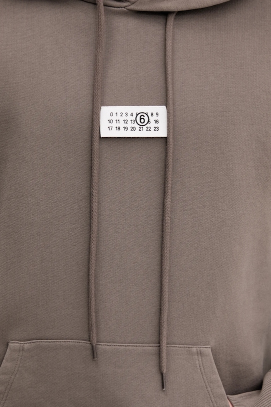 Bavlnená mikina MM6 Maison Margiela SH0GU0018 hnedá