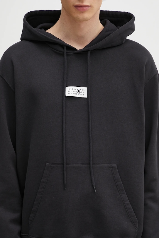 Pamučna dukserica MM6 Maison Margiela crna SH0GU0018