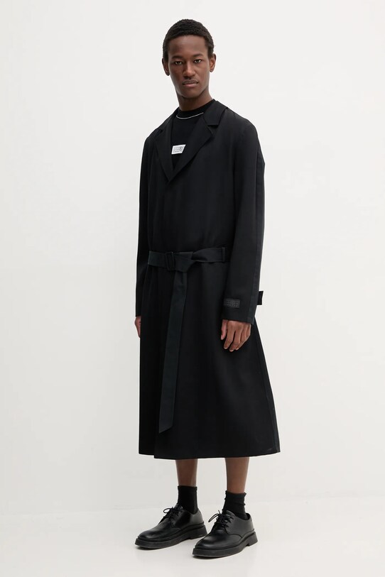 MM6 Maison Margiela pulover de lana SH0HL0017 negru SS25