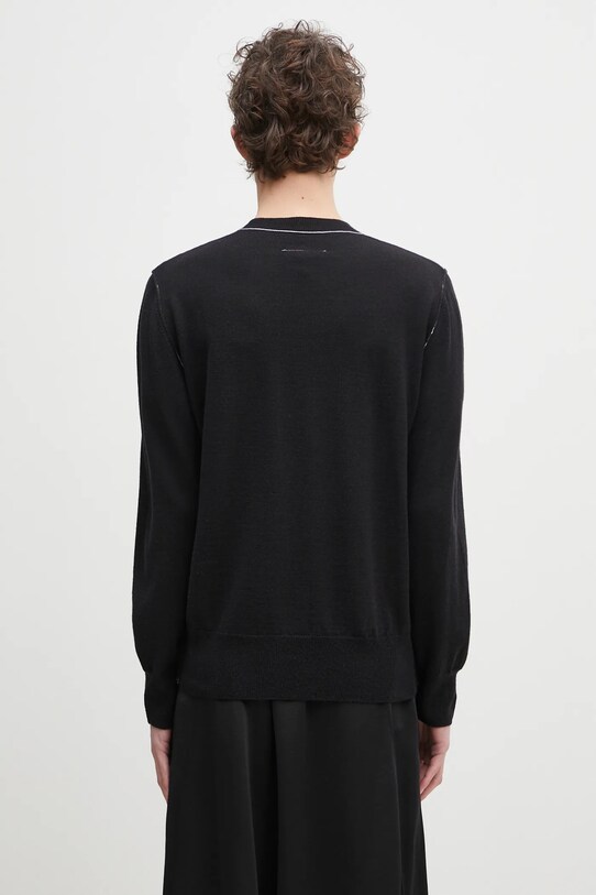 Ρούχα Μάλλινο πουλόβερ MM6 Maison Margiela SH0HL0017 μαύρο