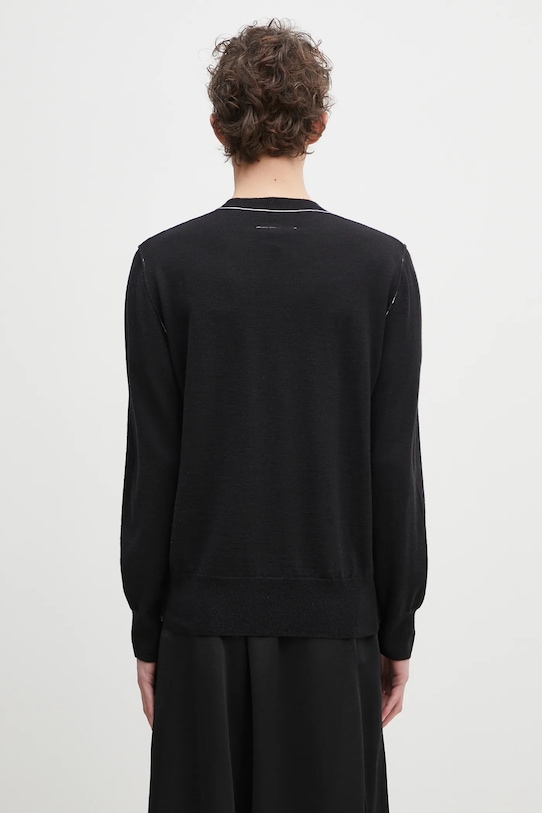 Îmbrăcăminte MM6 Maison Margiela pulover de lana SH0HL0017 negru