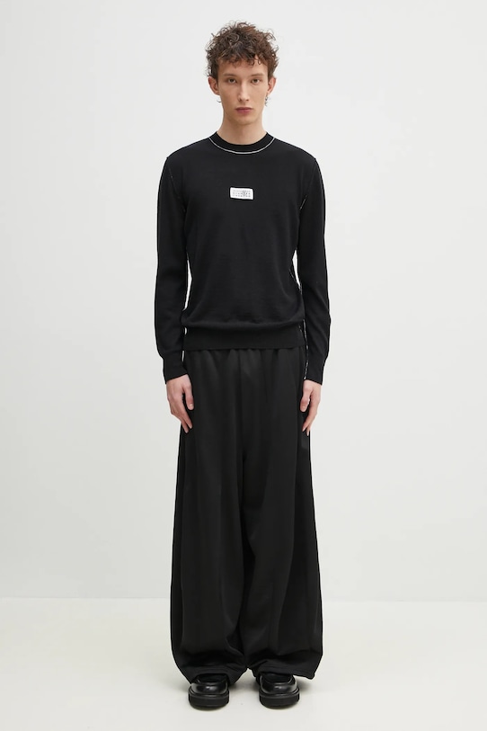 MM6 Maison Margiela pulover de lana SH0HL0017 negru