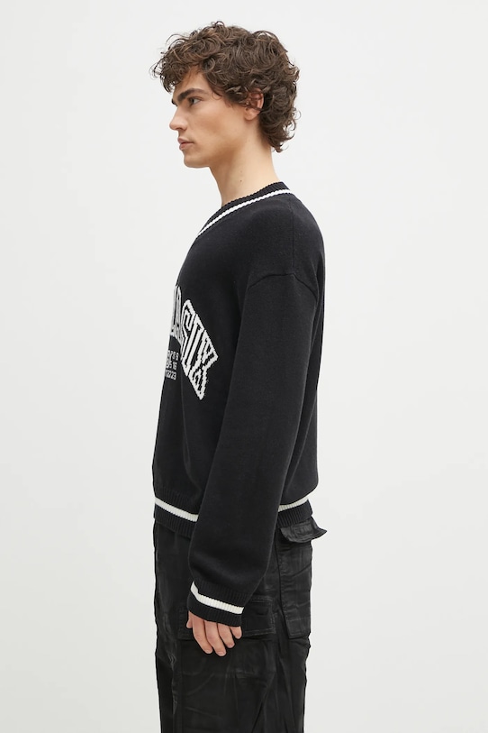 MM6 Maison Margiela pulover din amestec de lana SH0HN0002 negru SS25