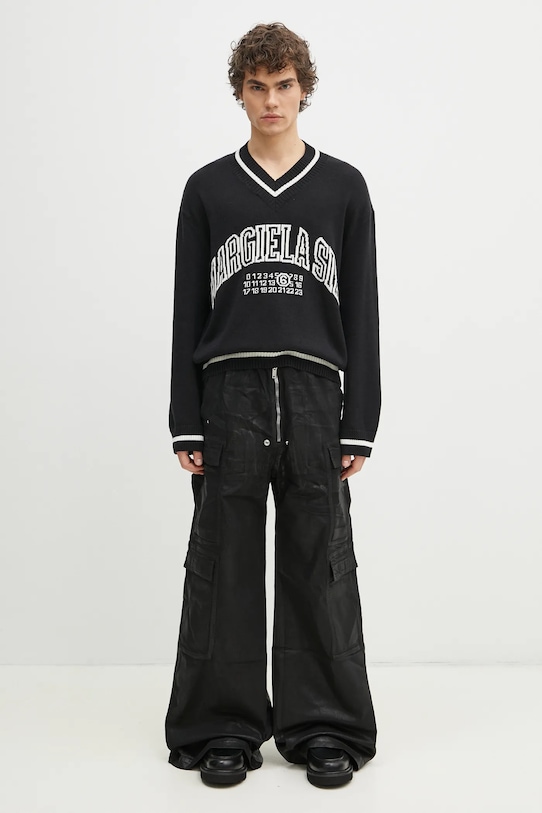 MM6 Maison Margiela pulover din amestec de lana SH0HN0002 negru